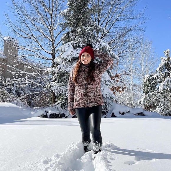 Women Casual Faux Fur Lapel Zip Pockets Quilted Parka Jacket Puffer Coat - Picture 5 of 6